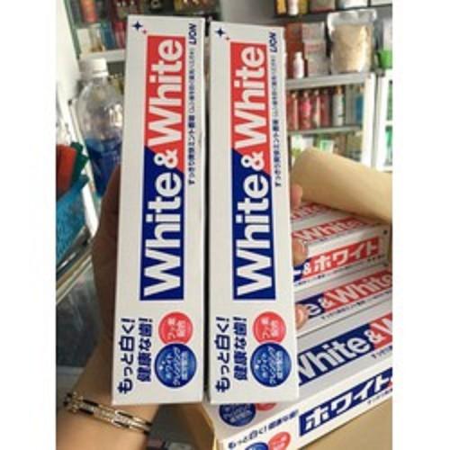 Kem đánh răng trắng răng White And White Lion (150g) Nhật Bản