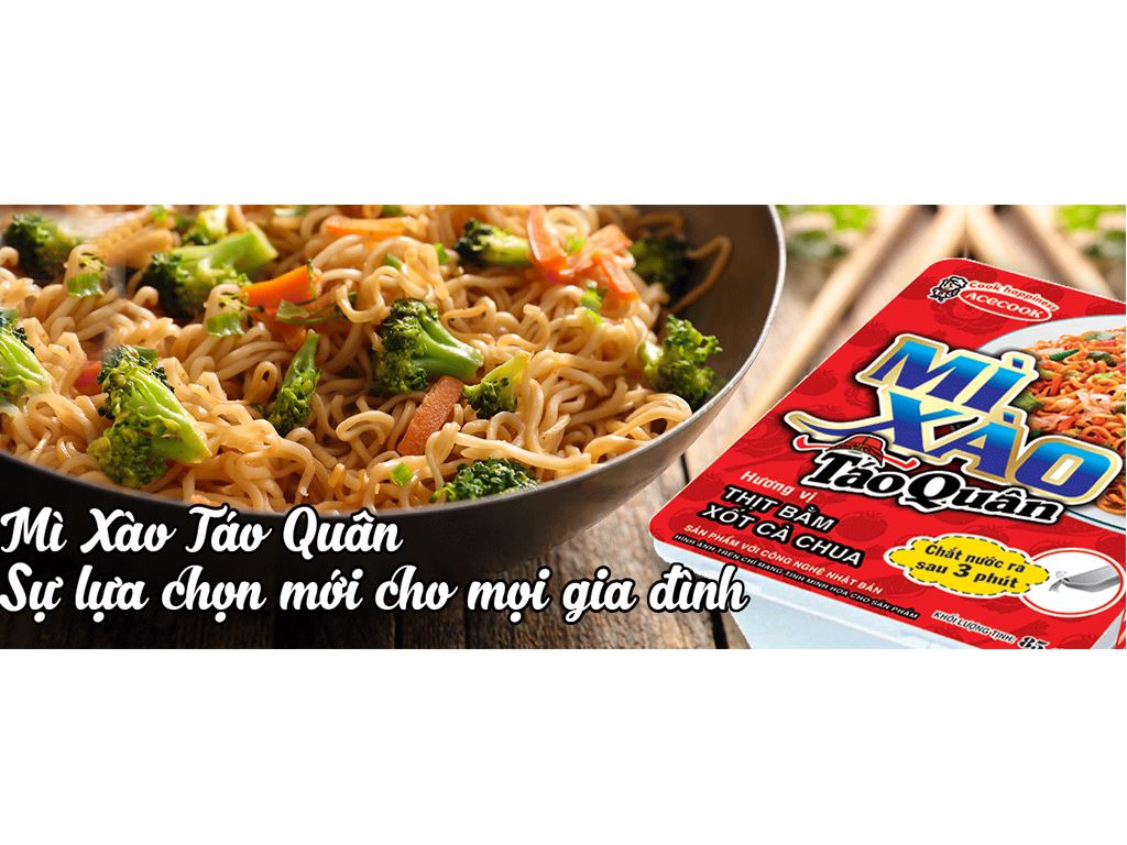 Mì xào táo quân khay 85g - cty bát muội