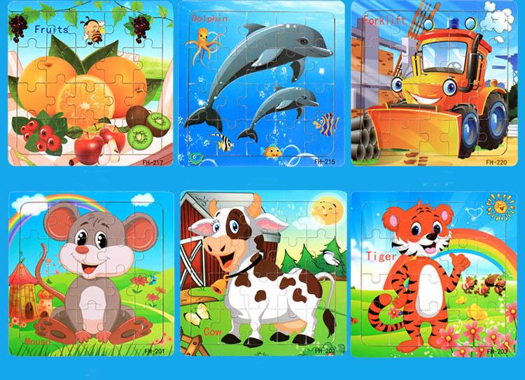 Combo 4 tranh ghép gỗ 20 mảnh - chủ đề động vật
