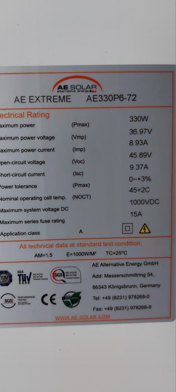 PIN NLMT AESOLAR XUẤT XỨ ĐỨC