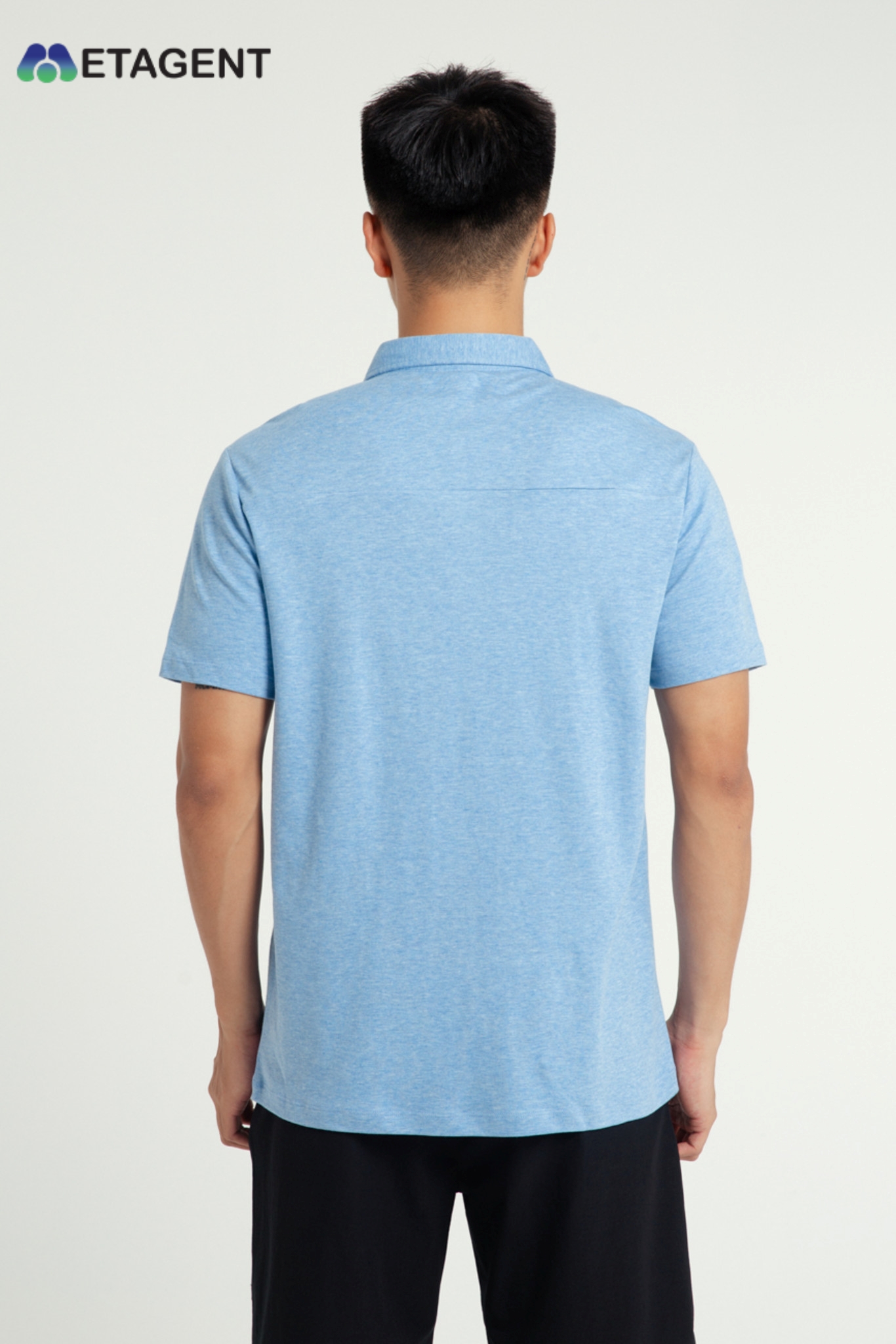 Áo Polo dáng regular fit thun trơn METAGENT MS 57E3413