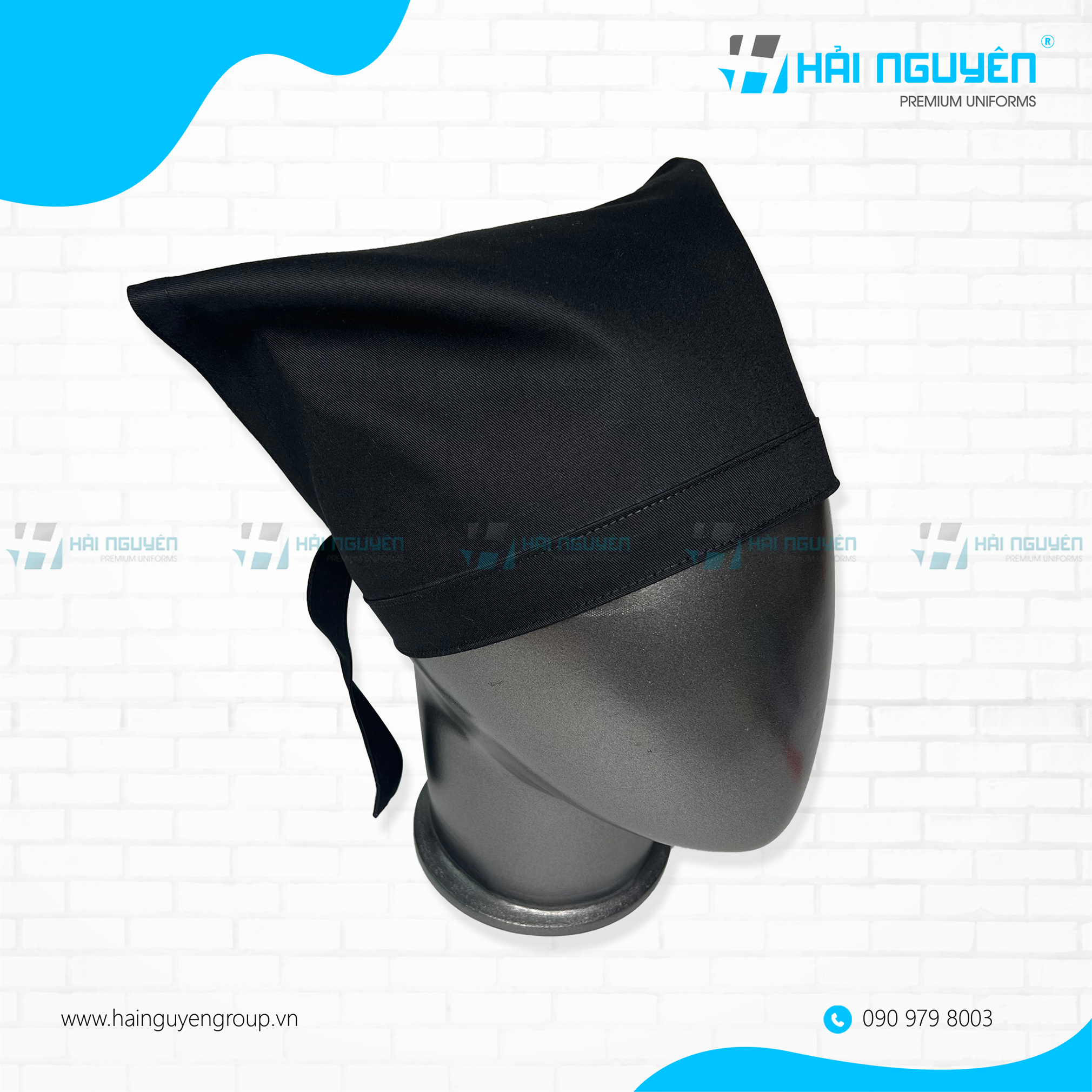 Nón tam giác - mũ phục vụ - khăn nón trùm tóc