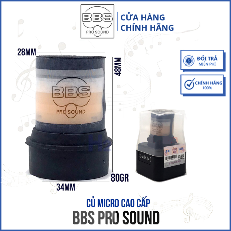 Củ côn lõi mic hãng bbs 1 tầng chính hãng chống hú rít thay thế cho mic không dây có dây