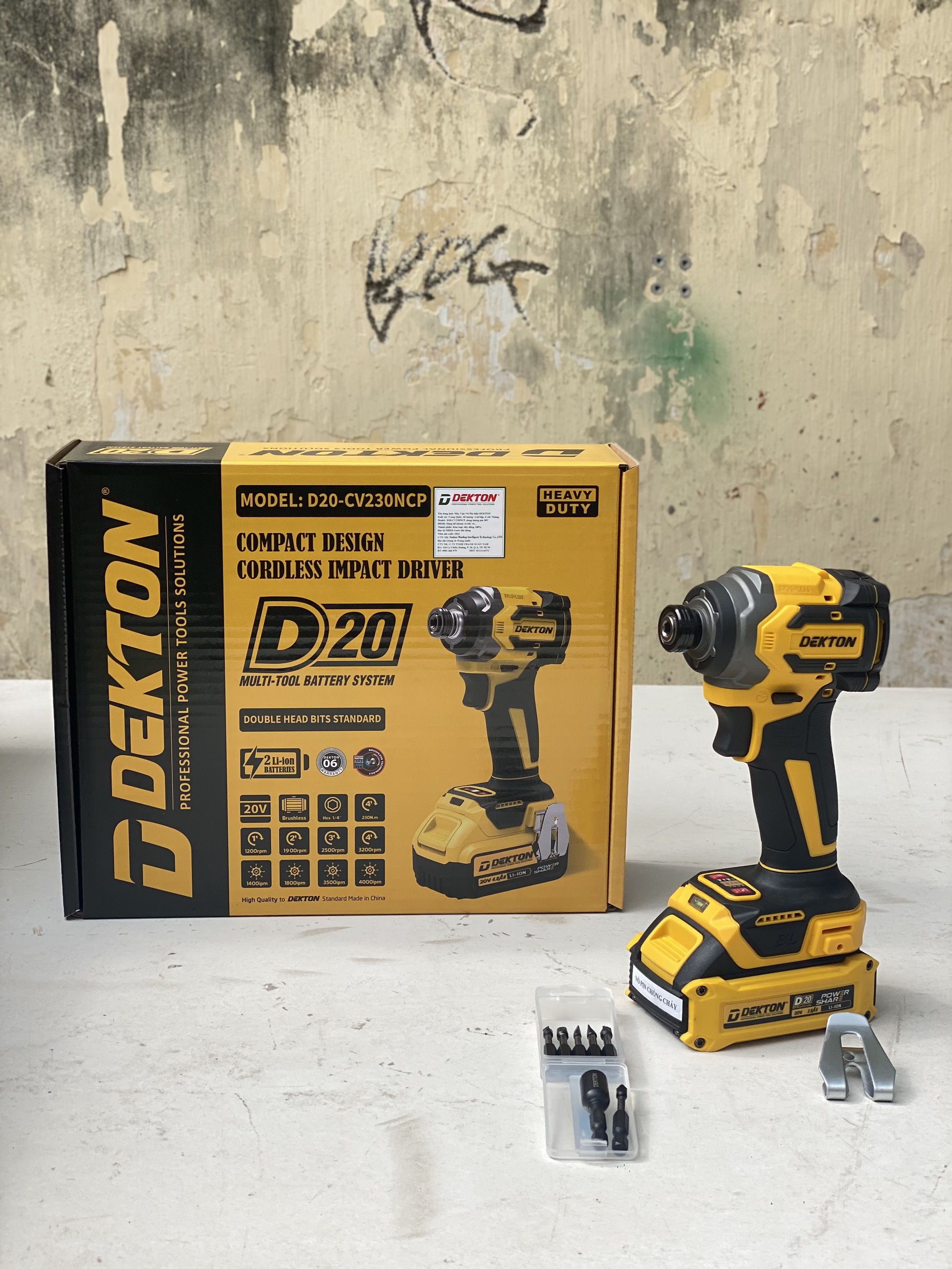 Máy bắt vít dùng pin d20 -cv230ncp dekton