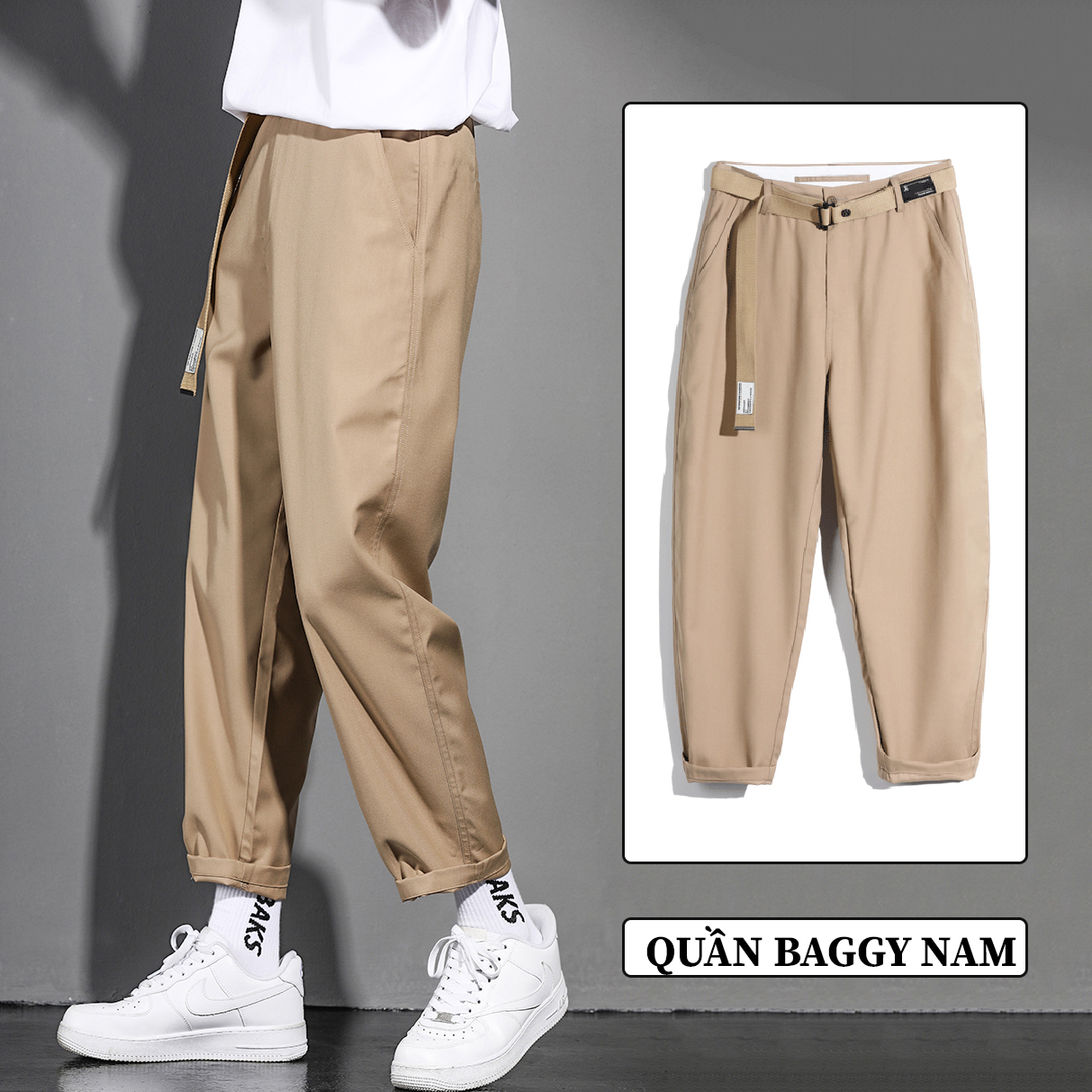 Quần Baggy Quần Tây Âu  Quần Chinos Nam Kiểu Dáng Hàn Quốc Thanh Lịch Mẫu Mới Năm 2021 Thời Trang Foryou JOGGER 9000066