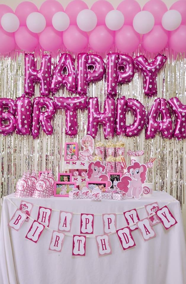 Set trang trí sinh nhật theo tone màu - bộ bóng happy birthday + 50 bóng nhũ + bơm keo