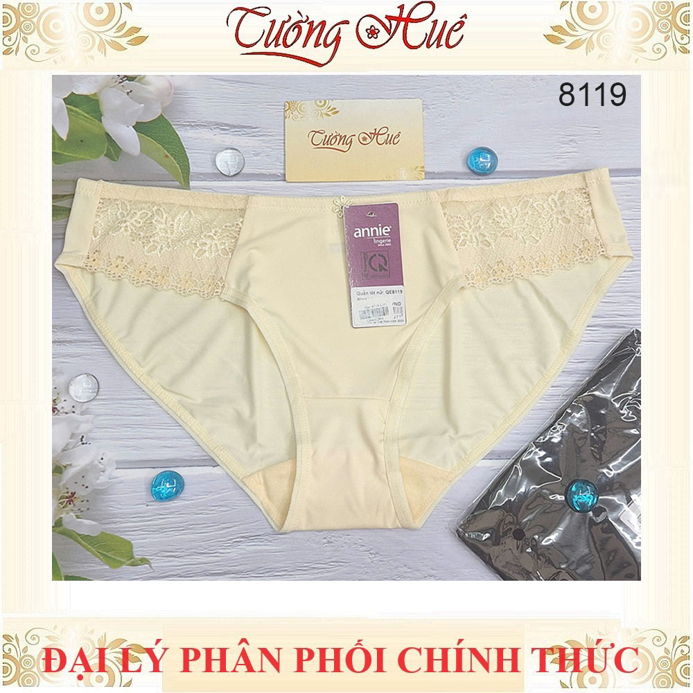 Quần lót nữ annie 8119 thun lạnh phối ren ( Form lớn lùi 1 size ).