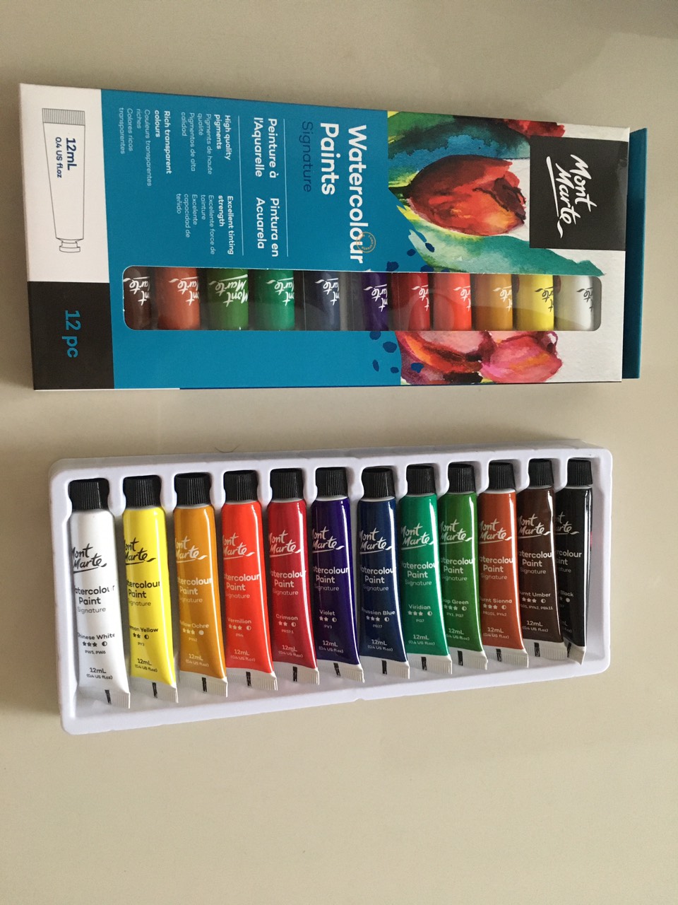 set màu nước mont marte tuýp 12ml