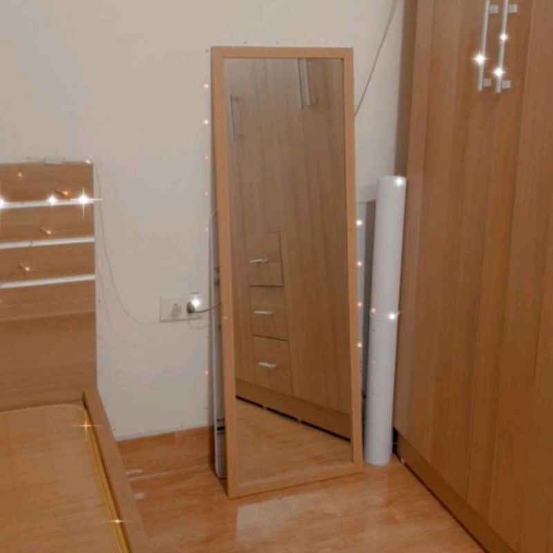 Gương soi toàn thân treo tường hoặc dựa tường gỗ 071g