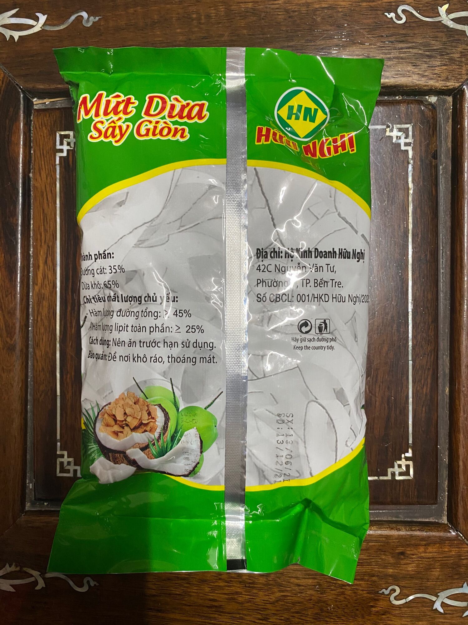 Mứt Dừa Sấy Giòn Hữu Nghị (275g)
