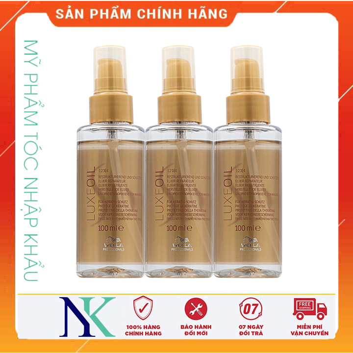 Tinh dầu argan dưỡng phục hồi tóc hư tổn sp luxe oil 100ml
