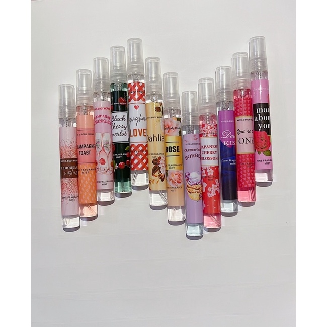 Combo 50 chai body mist 10ml - Mix lộn xộn nhiều mùi