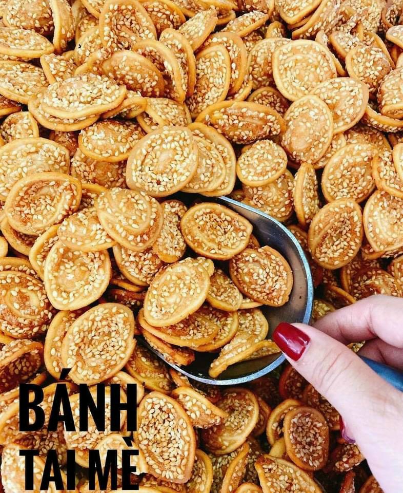 Bánh tai heo mè - túi 100g - ăn vặt ngon