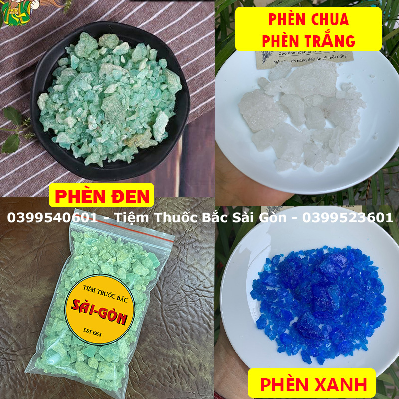 Phèn Đen - Phèn Chua - Phèn Xanh Bịch 100gram (Dạng Bột)