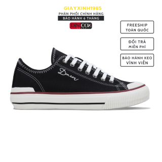 Giày thể thao Nam Nữ chính hãng DINCOX Shoes - D21 Black, Chất Vải Canvas nhập khẩu mềm êm, ôm chân, thoáng khí, lớp lót cotton, đế cao su lưu hóa mềm, mẫu hottrend 2021, phù hợp đi làm, đi chơi du lịch đều được - Giayxinh1985 thumbnail