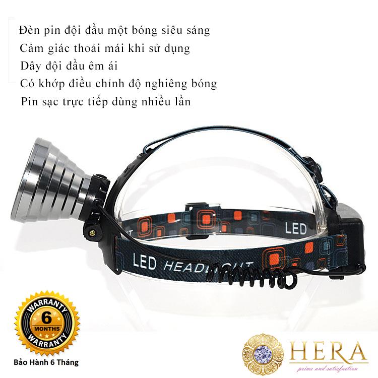 ĐÈN PIN ĐỘI ĐẦU SIÊU SÁNG  MỘT BÓNG T017