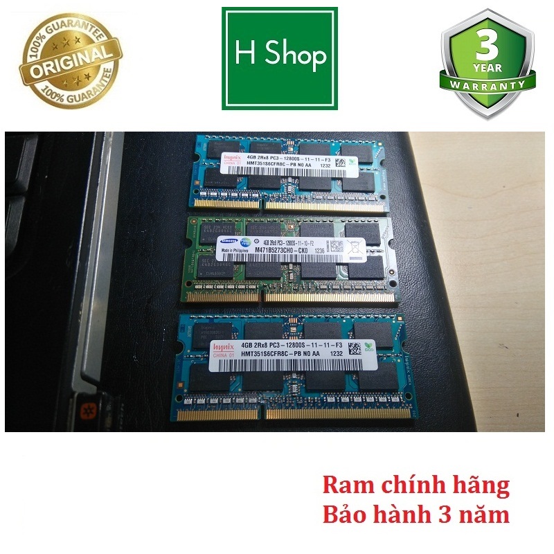 Ram laptop DDR3 2Gb, 4Gb bus 1600 và các loại khác, hàng chính hãng, bảo hành 36 tháng