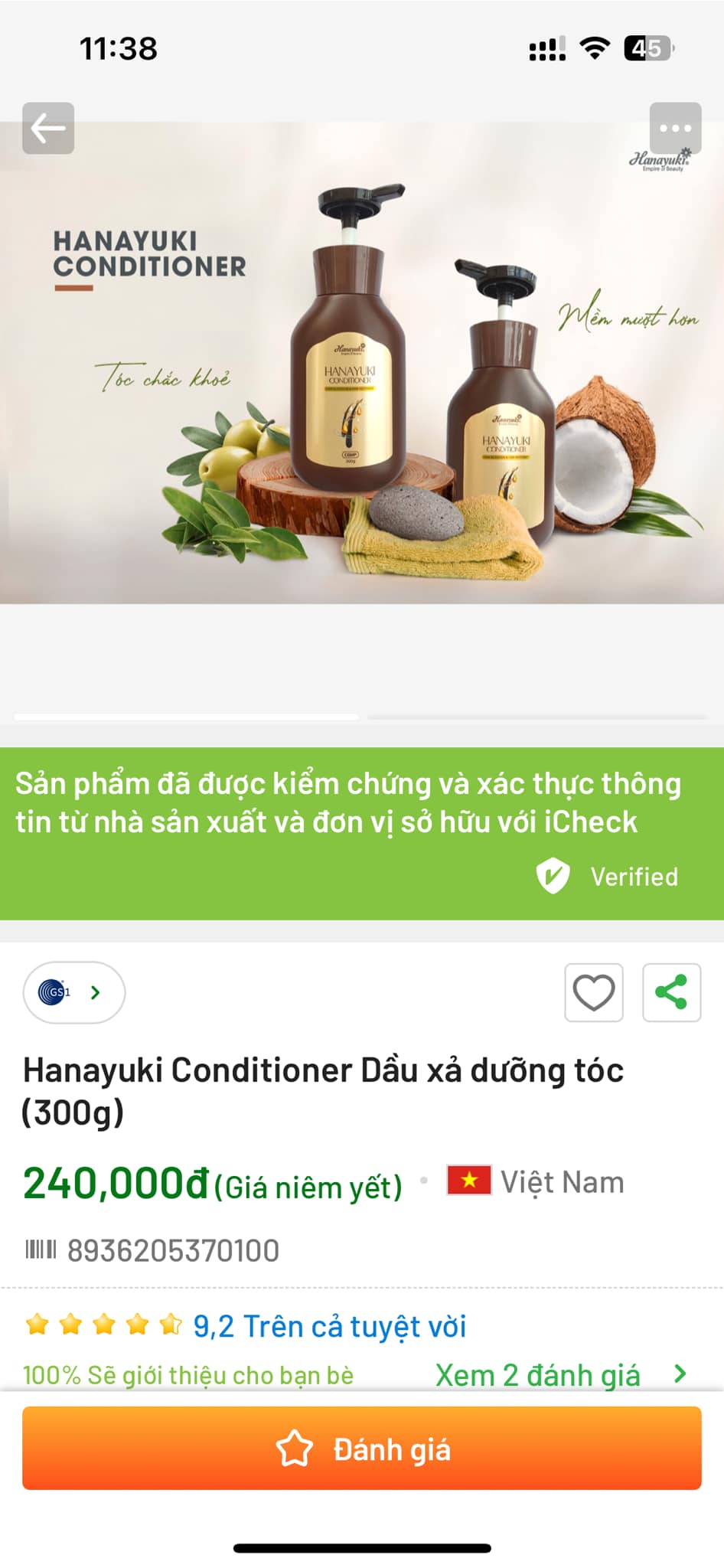 [Chính hãng Hanayuki-Date 2026] DẦU XẢ HANAYUKI CONDITIONER