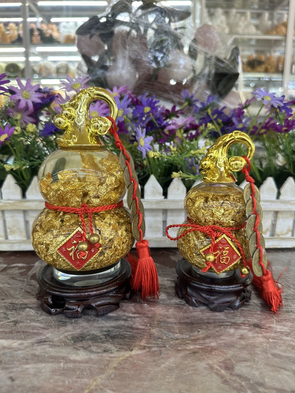 Bầu hồ lô lá vàng phong thủy chiêu tài, lộc