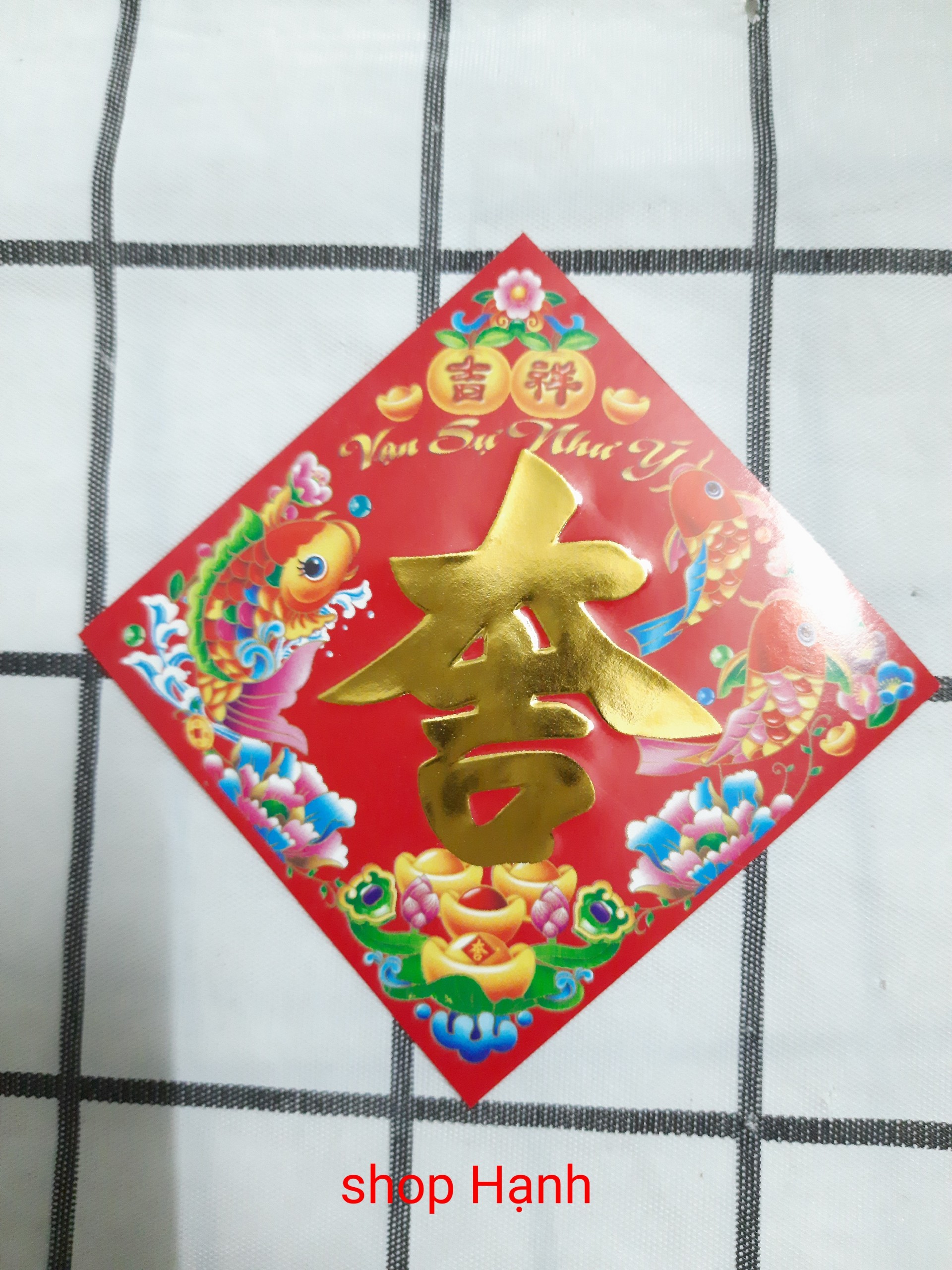 Combo 10 tờ giấy dán ngày Tết có sẵn keo