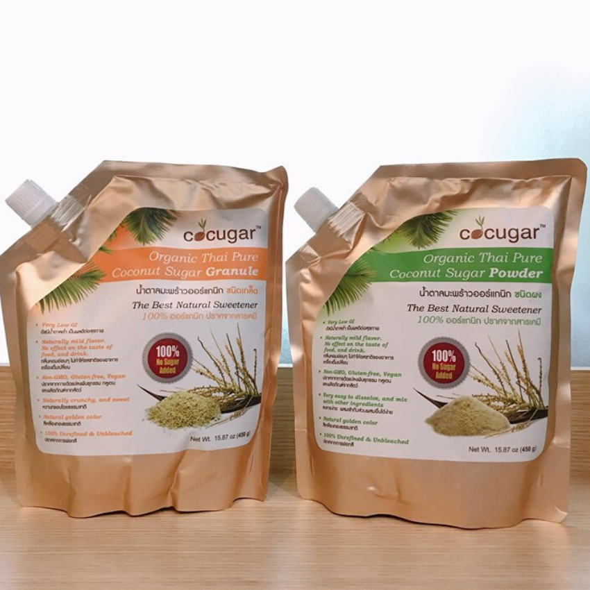 Đường dừa hạt Thái Lan hữu cơ Cocugar (450g)