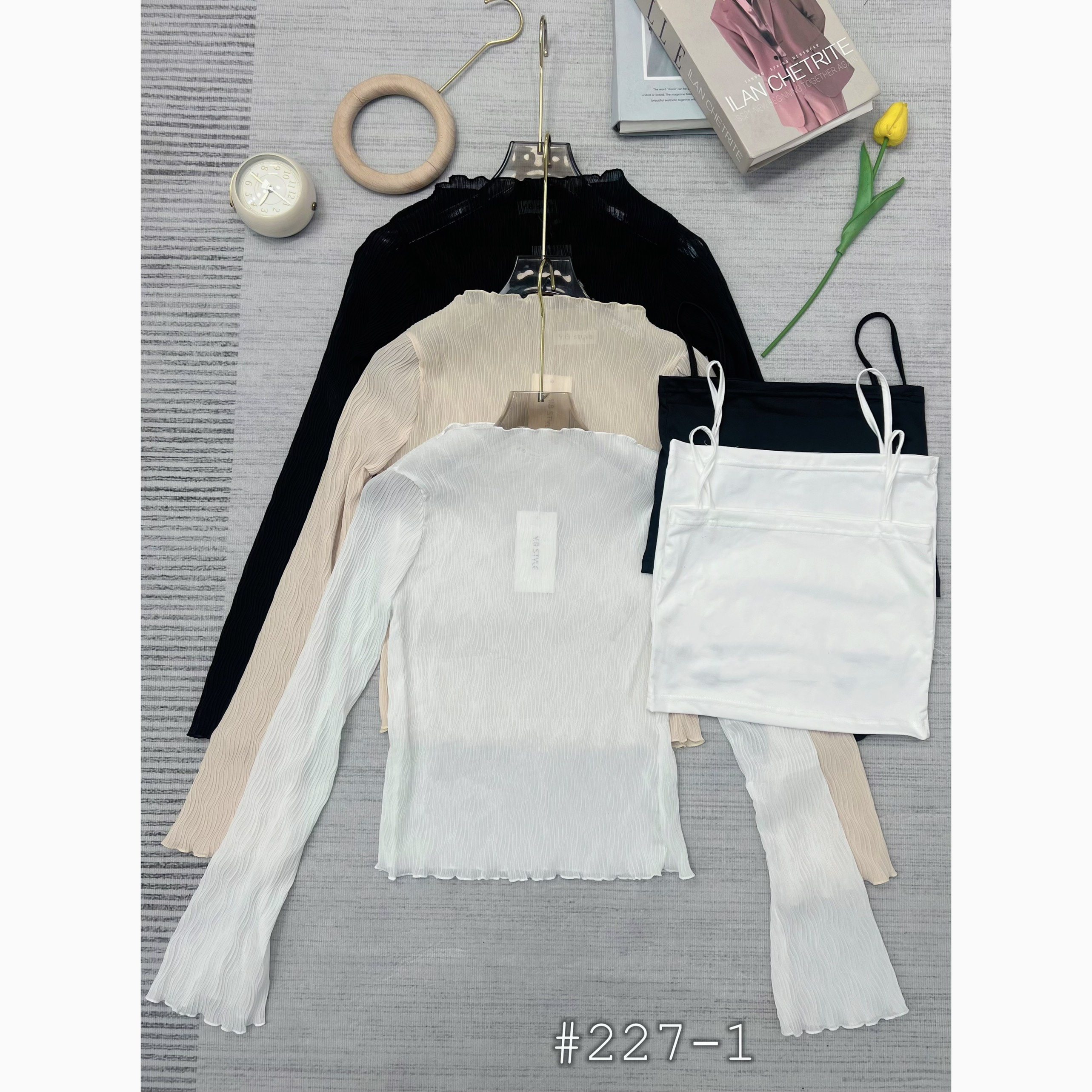 Set áo voan dập li mỏng kèm áo 2s - 247storefashion - setvoan2271_p6k8