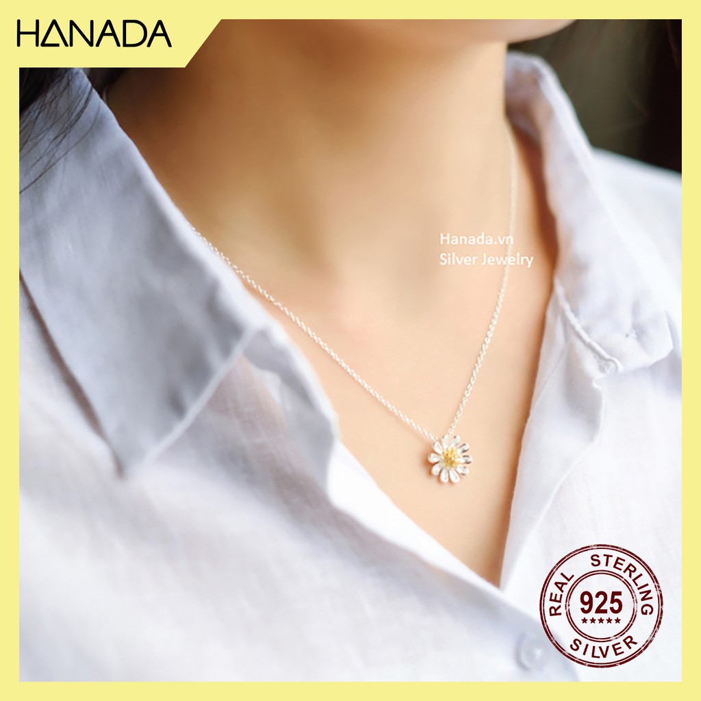 Dây Chuyền Bạc 925 Hanada  Hoa Cúc 0118