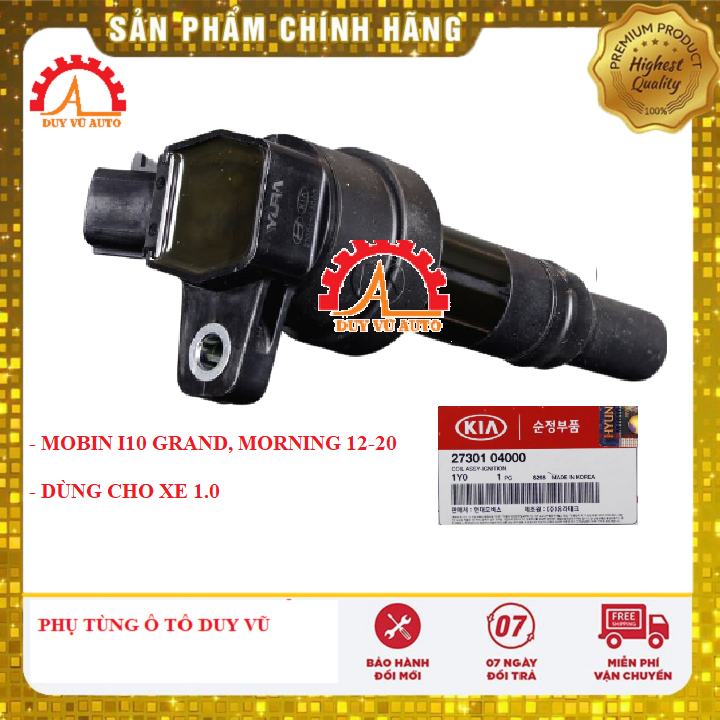 Mobin đánh lửa hyundai i10 grand, kia morning đời 2012-2020 xe 1.0