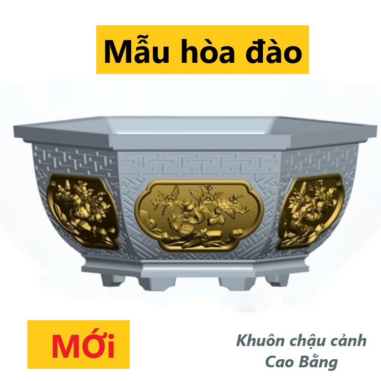 khuôn đúc chậu cảnh lục giác 40 ( khuôn chậu ABS có lòng trong)