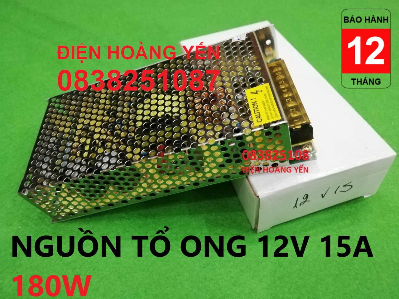 Bộ nguồn tổng 12V - 15A dùng cho camera và đèn LED