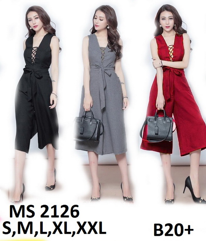 Jumpsuit Dự Tiệc Cá Tính – MS 2126 – Thắt Dây Ngực, Quần Lửng Có Túi Tiện Dụng | MYDU SHOP