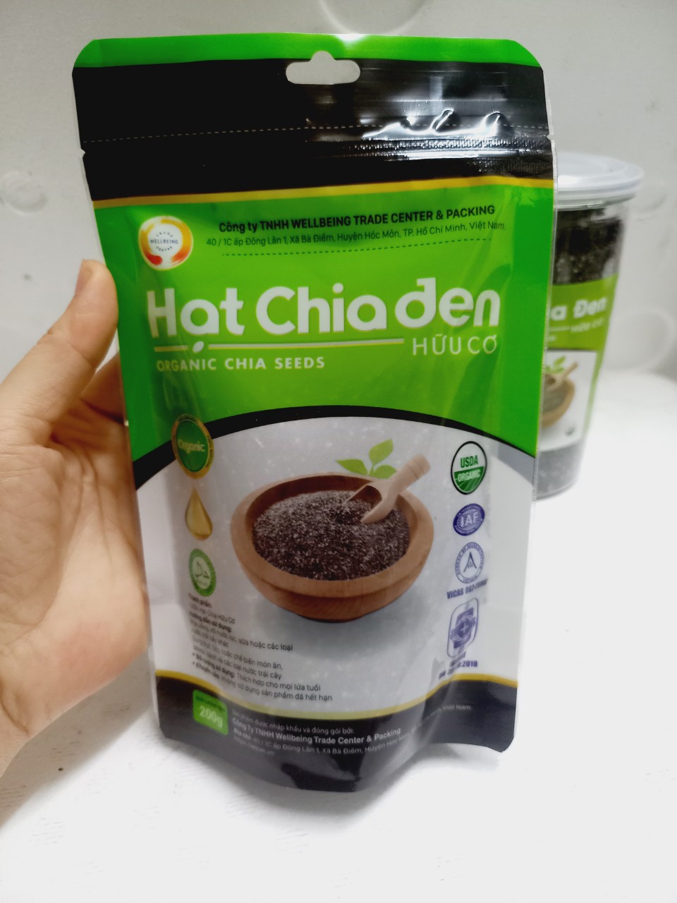 Hạt chia trắng/đen nhập khẩu hữu cơ chia seeds Wellbeing
