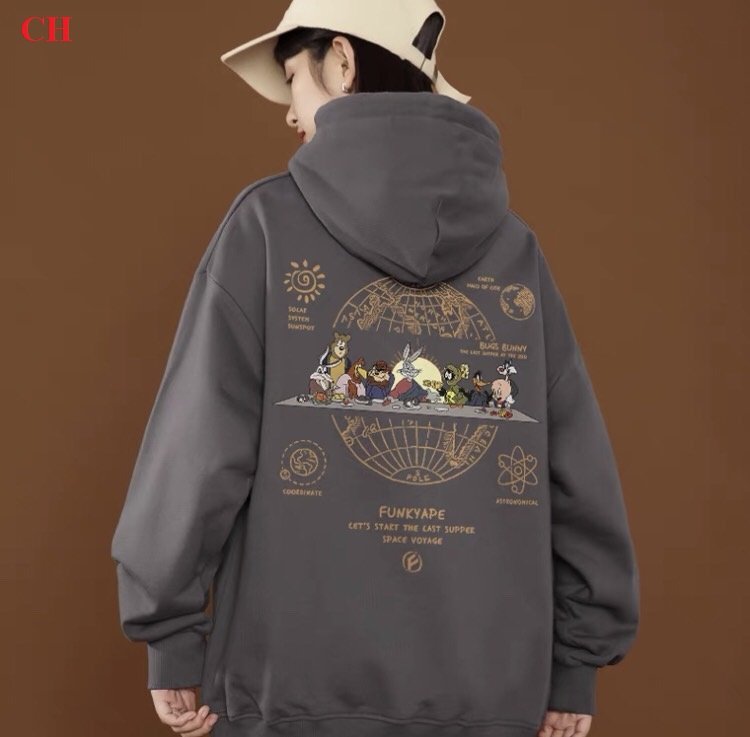 [25-27.4 Hoàn tiền 15%] ÁO HOODIE KHÓA IN HÌNH QUẢ CẦU THỎ BUNNY SIÊU ĐÁNG YÊU - JUNA STORE 24H - CH