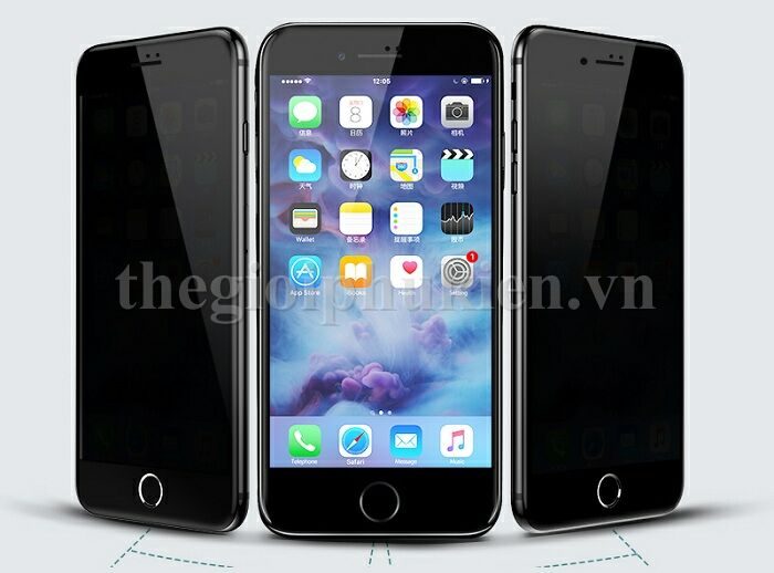 Tấm dán cường lực chống nhìn trộm full màn hình 3D iPhone 8 Plus chính hãng Blueo