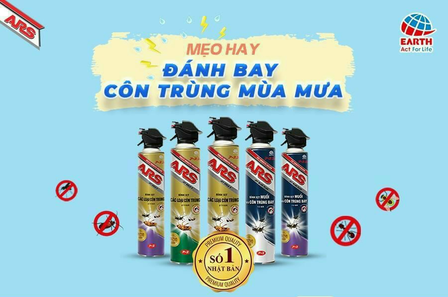 Bình xịt muỗi và côn trùng bay ARS Jet Blue Plus 600ml  (nhiều mùi hương).