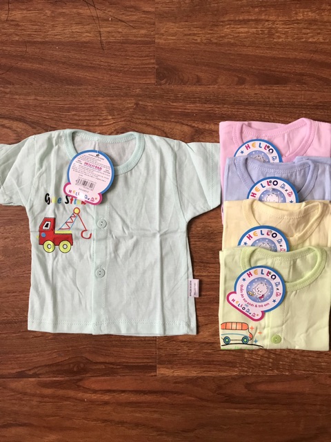 Áo cộc tay sơ sinh 100% cotton chất đẹp