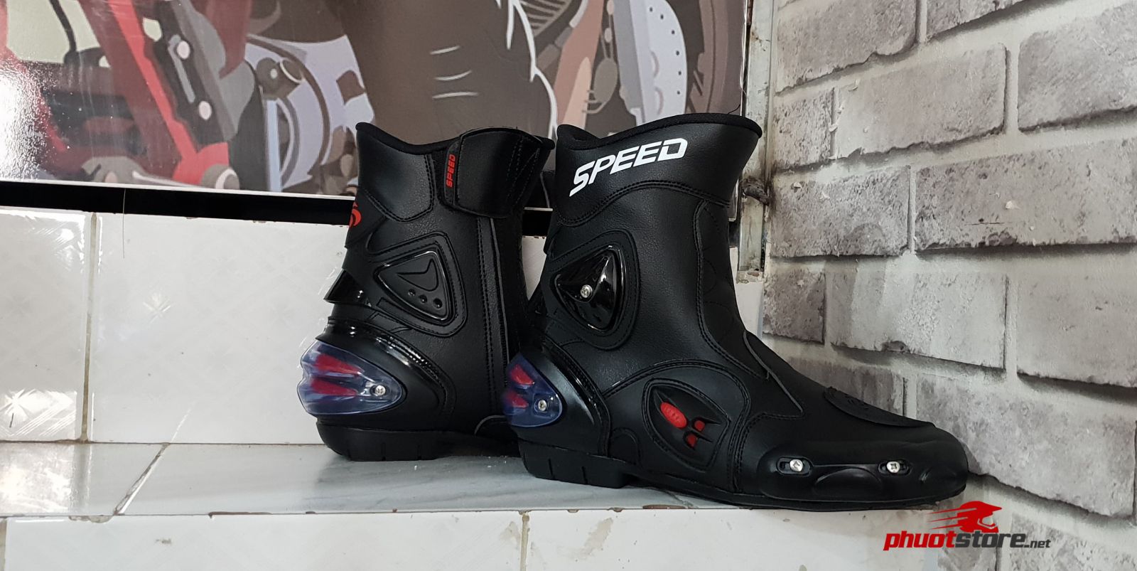 Giày bảo hộ moto Speed cổ lửng