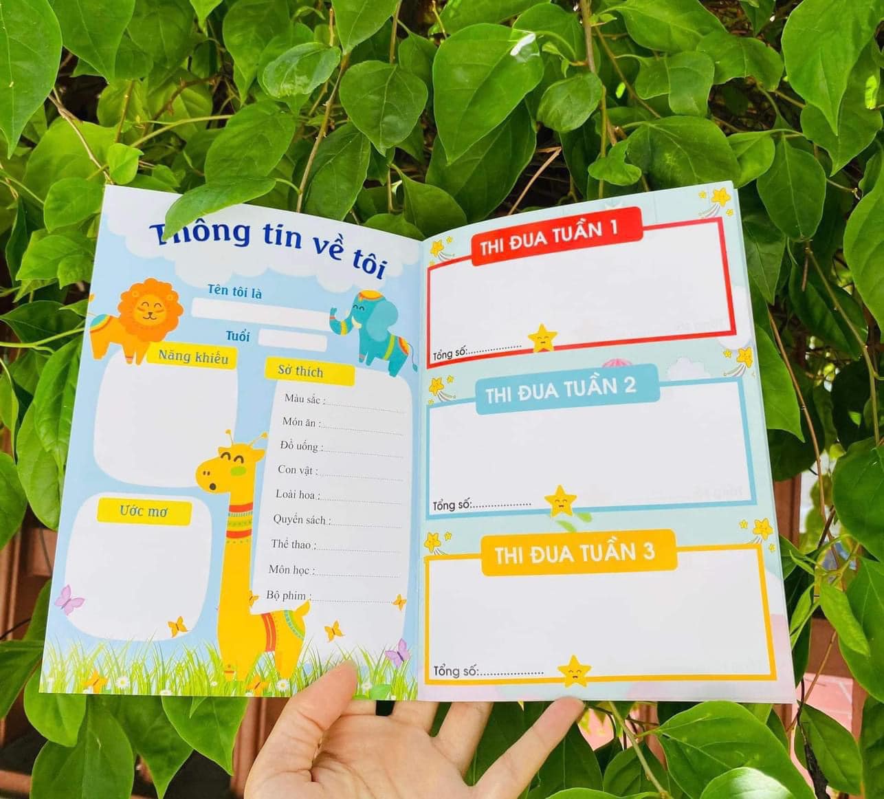 Sổ thi đua khen thưởng tích điểm sticker đổi quà