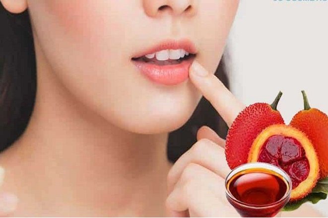 Lăn dưỡng môi dầu gấc 10ml handmade