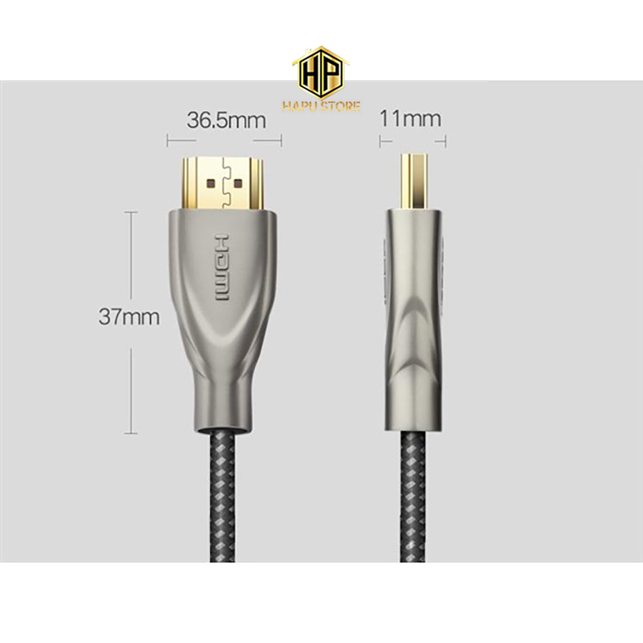 Cáp HDMI 2.0 sợi Carbon Ugreen 50108 dài 2M cao cấp - Hapugroup