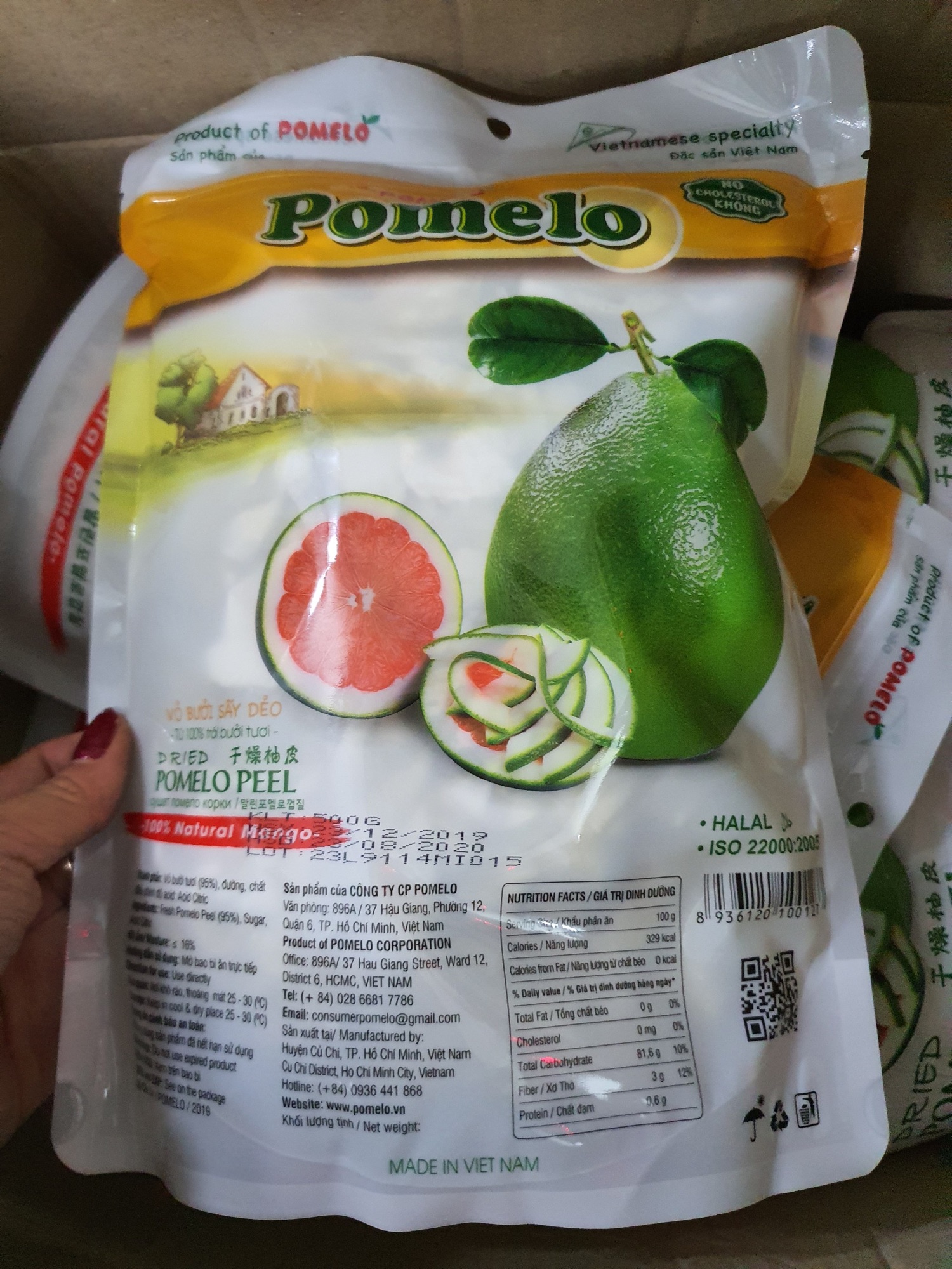 Vỏ Bưởi Sấy Lạnh Pomelo 500G