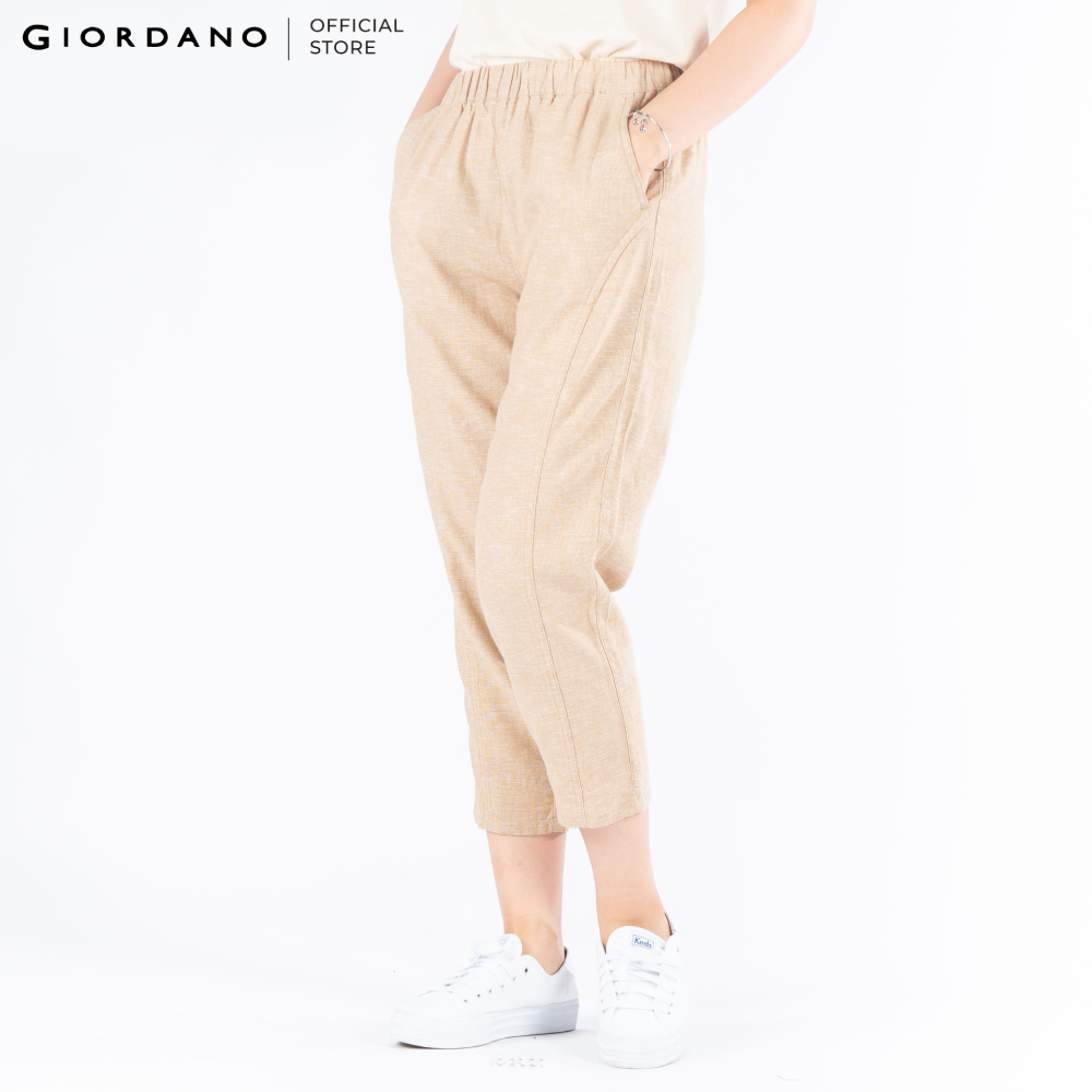 Quần Lửng Linen Capri Nữ Giordano 05420228