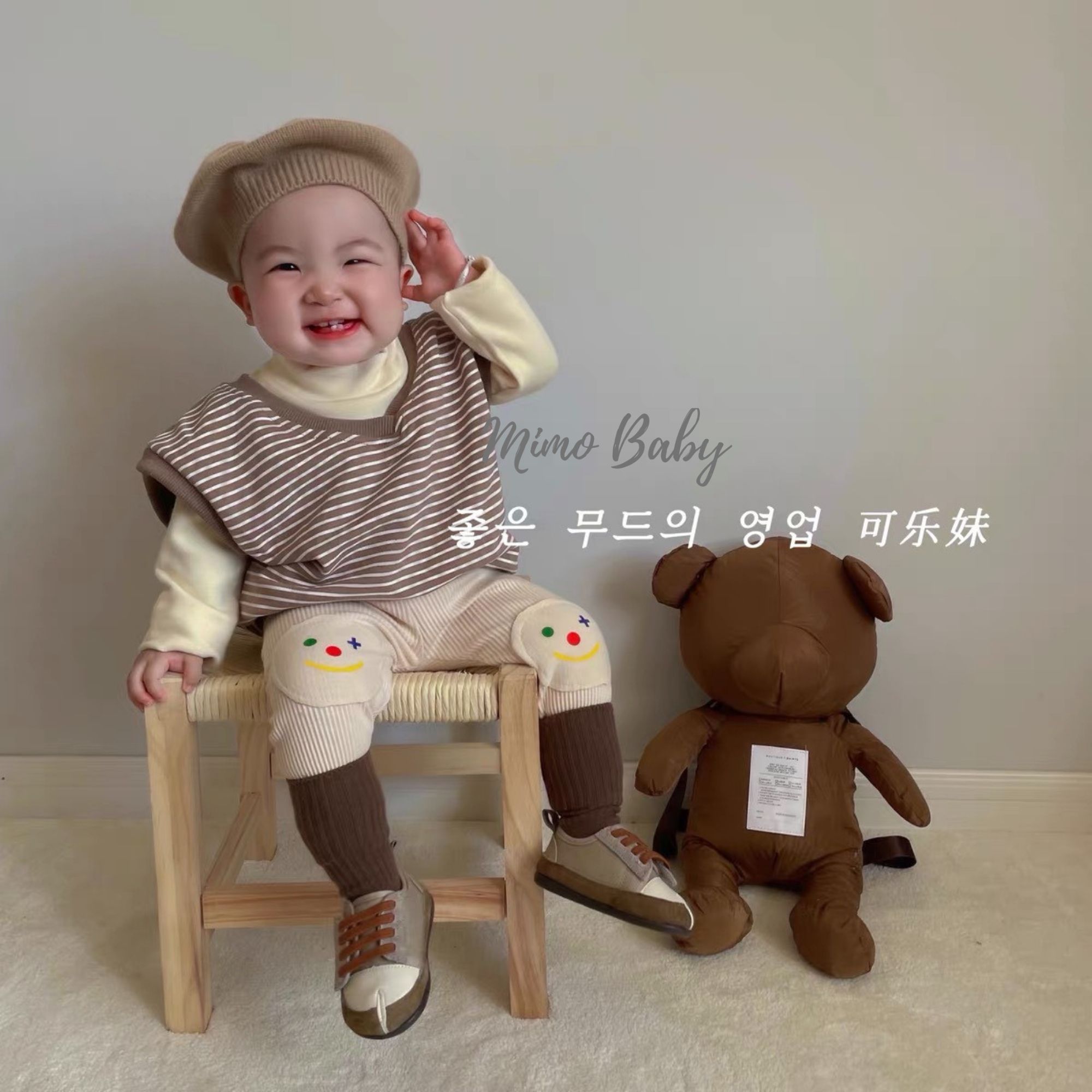 Mũ nồi len basic Style hàn quốc đáng yêu cho bé (6m-3y) Mimo baby MN79