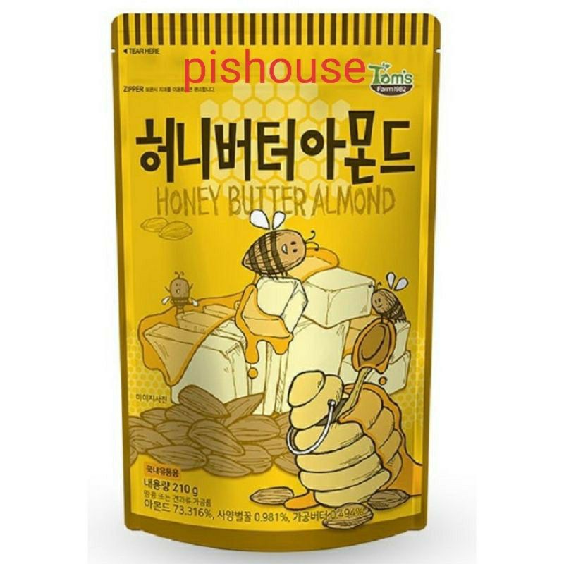 [HCM]HẠNH NHÂN MẬT ONG TOMS 120g
