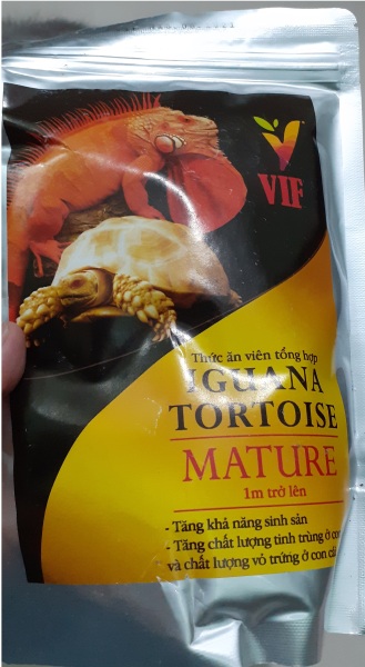 Thức ăn viên tổng hợp VIF cho rồng Nam Mỹ  size hơn 1m - Iguana Tortoise size hơn 1m 500g/gói