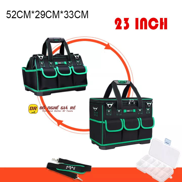 TÚI ĐỰNG ĐỒ NGHỀ TÚI ĐỰNG DỤNG CỤ SỬA CHỮA ĐIỆN CAO CẤP XUẤT NHẬT PHIÊN BẢN ĐẾ NHỰA SIÊU BỀN TẶNG HỘP ĐỰNG ỐC VÍT