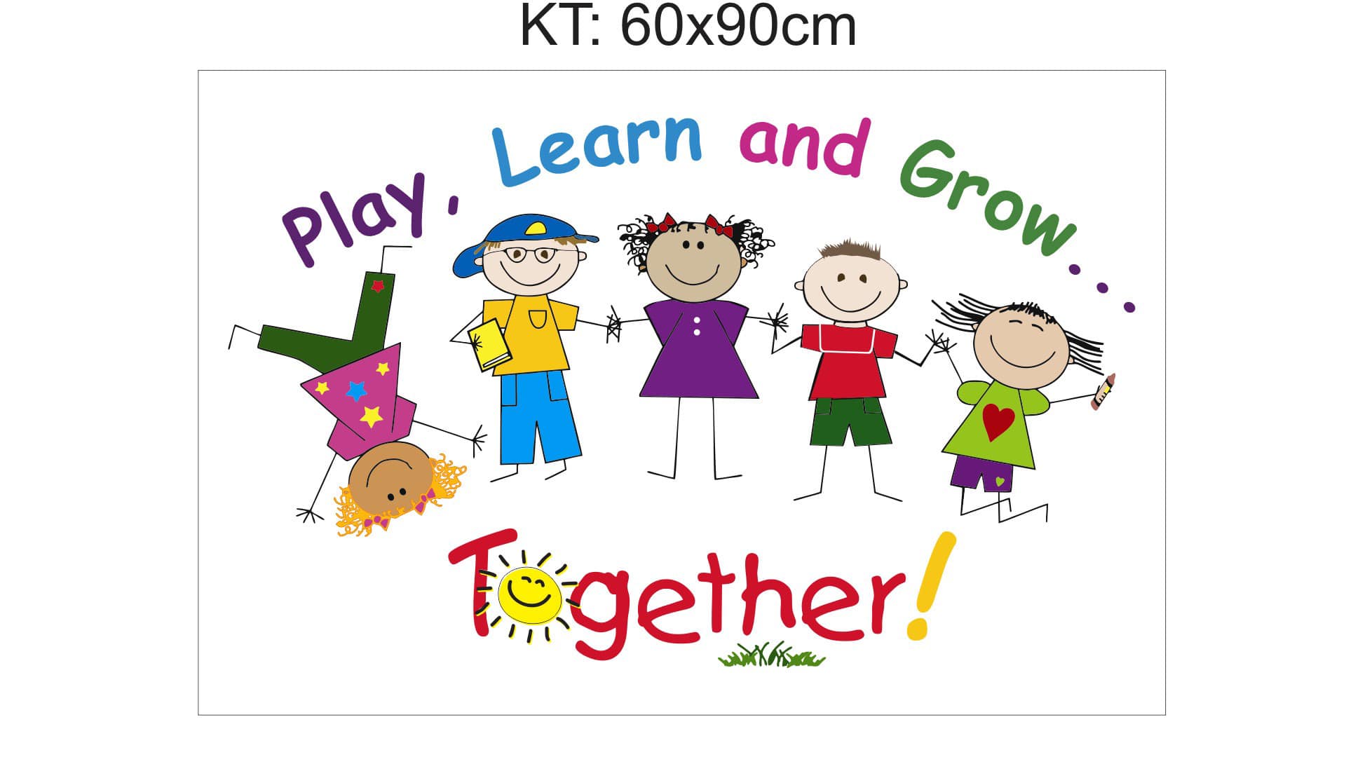 Decal Play, tiếng anh trang trí phòng học