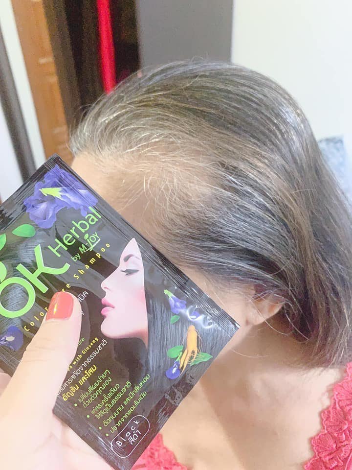 Gội nhuộm tóc Nhân sâm Ok Herbal - Thái lan