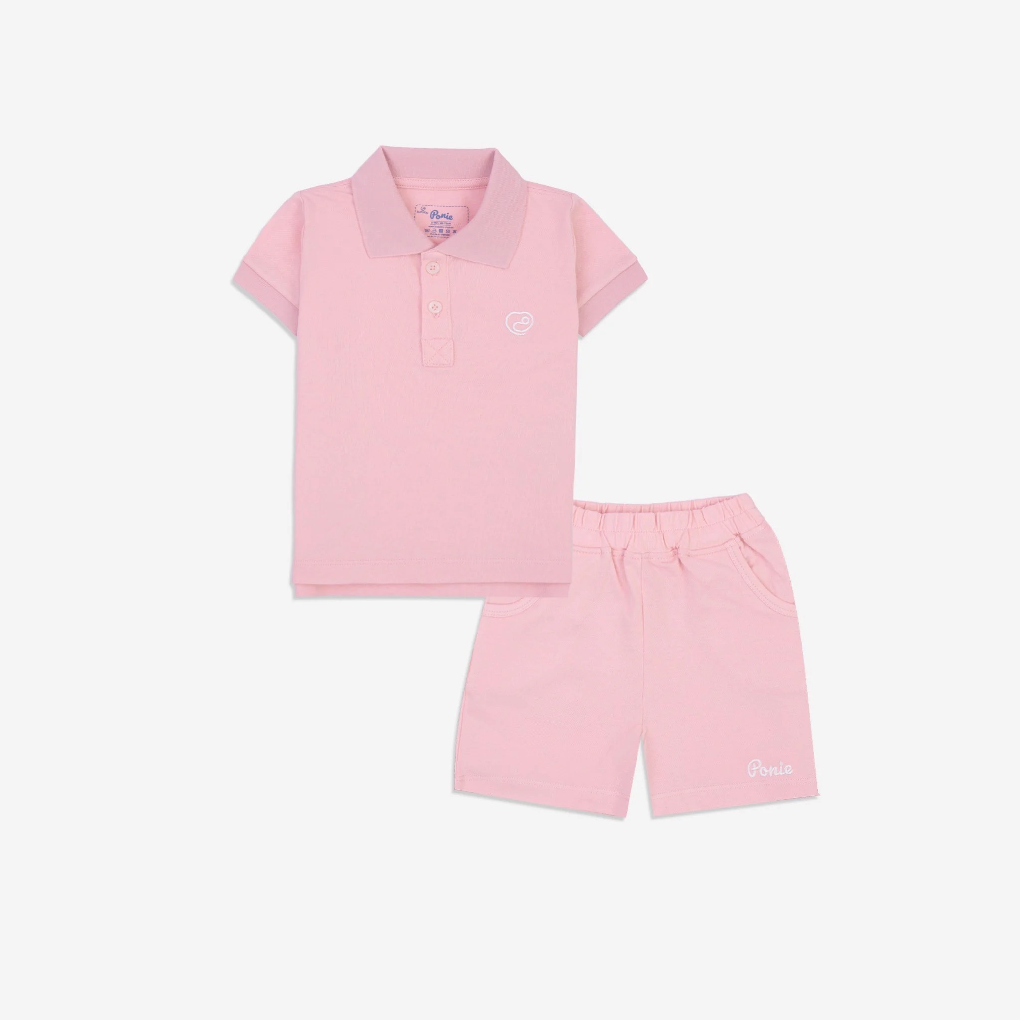 Bộ cộc tay màu trơn ponie bubaby 6m - 4y
