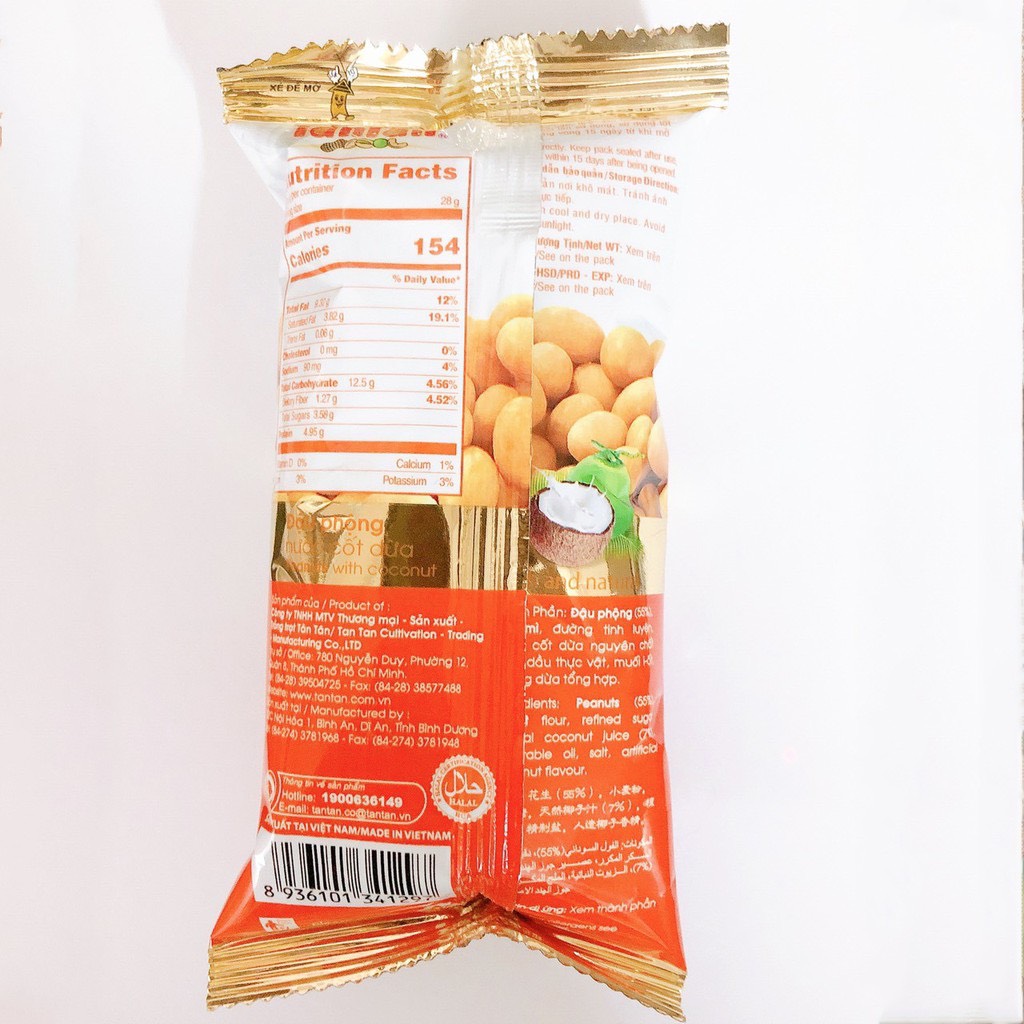 Đậu Phộng Tân Tân Nước Cốt Dừa (Gói 35g)